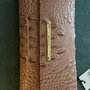 Brand new with tags pink Brahmin soft leather wallet